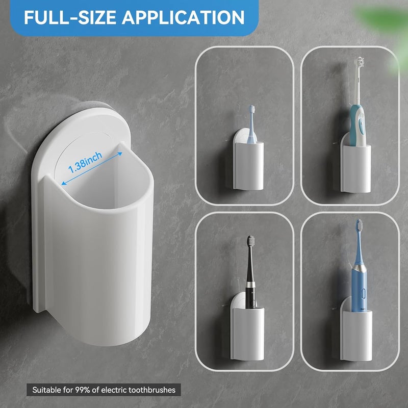 MOPMS Electric Toothbrush Holders, Wall Mounted Tooth Brushing Holder for Bathroom, Self Adhesive Electric Toothbrush Organizer Space Saver - Image 5